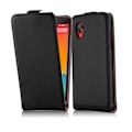 Miniatyrbild 1 av 3: Cadorabo Coque LG Google NEXUS 5 DESIGN FLIP Stil Fodral Etui Hölje i Slätt Konstläder SVART AV ONYX