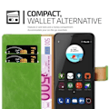 Miniatyrbild 3 av 4: Fodral - CADORABO - ZTE Blade V7 - Läderimitation - Grön - Horisontell stativfunktion Grön