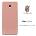 Miniatyrbild 2 av 4: Coque - CADORABO - Samsung Galaxy A7 2017 - Hård Skydd - Matt Metallisk Design - Orange Orange