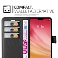Miniatyrbild 2 av 4: Coque - CADORABO - Xiaomi Mi 8 LITE - Syntetisk läder - Ställfunktion - Magnetisk stängning Svart