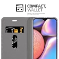 Miniatyrbild 4 av 4: Etui för Samsung Galaxy A10s/M01s - CADORABO - Grå Svart - Syntetiskt läder - Magnetstängning - Ställfunktion MÖRKGRÅ