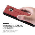 Miniatyrbild 4 av 4: Cadorabo Samsung Galaxy S7 Fodral RED SAFRAN VIEW Fodral Fodral Fodral Magnetskydd stöder stativ och fönster