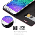Miniatyrbild 4 av 4: Samsung Galaxy ALPHA-fodral i APPLE RED från Cadorabo (INVISIBLE MAGNETIC CLOSURE Design) Helt skyddsfodral med