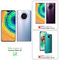 Miniatyrbild 2 av 4: Coque - CADORABO - Huawei MATE 30 - Simulerader Turkos Blommönster - Ställfunktion - Fack för kort Turkos