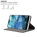Miniatyrbild 2 av 4: Coque portefeuille - CADORABO - Nokia 7.1 2018 - Similicuir - Jeansdesign - Magnetisk stängning Svart