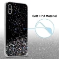 Miniatyrbild 4 av 4: Fodral för Apple iPhone XS MAX Fodral i svart med glitterfodral Skyddande silikon TPU Glitter paljetter