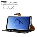 Miniatyrbild 4 av 4: Fodral till Samsung Galaxy S9 PLUS - CADORABO - Svart - Imiterat läder - Stativfunktion - Kortfack Svart