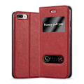 Miniatyrbild 1 av 4: Cadorabo Coque Apple iPhone 8 PLUS / 7 PLUS / 7S PLUS RÖD SAFRAN VIEW Hållare Etui Case Cover Magnetisk stöder Ställ och Fönster