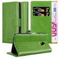 Miniatyrbild 1 av 4: Fodral - CADORABO - ZTE Blade V7 - Läderimitation - Grön - Horisontell stativfunktion Grön