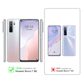 Miniatyrbild 2 av 4: 3x Helglas för Huawei NOVA 7 SE Skydd film i TRANSPARANT med SVART härdat glas Svart