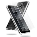 Miniatyrbild 1 av 4: Fodral och 2x härdade skyddsglasögon för Nokia 3 2017 i TRANSPARENT Fodral Skydd Hybridfodral