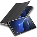 Miniatyrbild 1 av 4: Fodral för Samsung Galaxy Tab A 2016 (7.0 tum) Etui i SVART SATÄN Fodral Tablettskydd Plånbok Wallet Svart