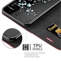 Miniatyrbild 3 av 4: Etui - CADORABO - HTC U PLAY - Röd - Magnetisk - Ställ - Kortfack Röd