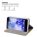 Miniatyrbild 3 av 4: HTC U PLAY Fodral i MÖRKBLÅ SVART från Cadorabo (TYG-LEATHERETTE Design) Fullt skyddsfodral med flipskydd och stativ Mörkblå