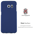 Miniatyrbild 2 av 4: Cadorabo Fodral Samsung Galaxy S6 EDGE BLÅ METALL DESIGN MATT METALL Hårt plastskydd Skydd Hårt fodral Skal Ultra Slim Bumper