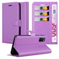 Miniatyrbild 1 av 4: Skyddsfodral för Oppo A92 - CADORABO - Orkidéer Violett - Konstläder - Magnetisk stängning - Ställfunktion Orkidévioler