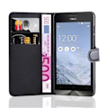 Miniatyrbild 2 av 4: Housse - Cadorabo - ASUS ZenFone 5 - Syntetiskt läder Svart - Fullständigt Skydd - Ställfunktion SVART