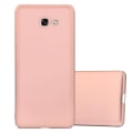 Miniatyrbild 1 av 4: Coque - CADORABO - Samsung Galaxy A7 2017 - Hård Skydd - Matt Metallisk Design - Orange Orange