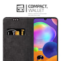 Miniatyrbild 3 av 4: Coque Samsung Galaxy A31 - CADORABO - Hållare SVART BRUN - Syntetiskt läder - Magnetisk stängning - Ställfunktion SVART BRUNT