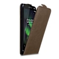 Miniatyrbild 1 av 4: Etui Flip - CADORABO - Nokia 2.1 2018 - Syntetiskt läder Brun - Magnetisk Stängning - Fullständigt Skydd kastanj