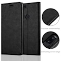 Miniatyrbild 2 av 4: OnePlus 5T-fodral i NIGHT BLACK från Cadorabo (INVISIBLE MAGNETIC CLOSURE Design) Fullt skyddsfodral med flipskydd