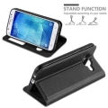 Miniatyrbild 4 av 4: Cadorabo Fodral Samsung Galaxy J5 2015 (5) BLACK COMET VIEW Magnetisk skyddsfodral Fodral stöder stativ och fönster