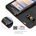 Miniatyrbild 4 av 4: Coque - CADORABO - Huawei Y330 - Röd - Magnetisk - Horisontell Stånd Röd