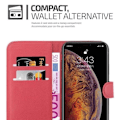 Miniatyrbild 4 av 4: Coque - CADORABO - Apple iPhone XS MAX - Similicuir - Röd - Stödfunktion Röd
