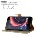 Miniatyrbild 4 av 4: HTC Desire 10 Lifestyle / Desire 825 fodral - CADORABO - Brun - Imiterat läder - Stativfunktion - Magnetisk kastanj