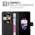 Miniatyrbild 4 av 4: Fodral - CADORABO - OnePlus 5 - Konstläder - Stativfunktion - 3 kortfack Svart