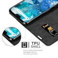 Miniatyrbild 4 av 4: Coque plånbok - CADORABO - Nokia 7.1 2018 - Syntetiskt läder brun - Magnetstängning - 360° flip kastanj