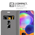 Miniatyrbild 3 av 4: Fodral för Samsung Galaxy A31 - CADORABO - Ljust Gråbrun - Syntetläder - Magnetstängning - Bokstil LJUSGRÅ BRUN