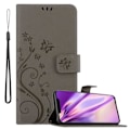 Miniatyrbild 1 av 4: Fodral till Huawei MATE 20 PRO - CADORABO - Blommönster - Imiterat läder - Stativfunktion - 3 kortplatser Grå