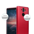 Miniatyrbild 4 av 4: Cadorabo Fodral fungerar med Nokia 8 Sirocco i METALLIC RED - Stötsäker och reptålig TPU silikonhölje - Ultra Slim