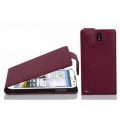 Miniatyrbild 1 av 2: Cadorabo Coque Huawei ASCEND G610 DESIGN FLIP Style Fodral Fodral i konstläder Struktur LILA ORKID