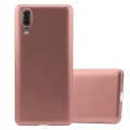Miniatyrbild 1 av 4: Cadorabo Fodral fungerar med Huawei P20 i METALLIC ROSÉ GOLD - Stötsäker och reptålig TPU silikonhölje - Ultra Slim
