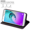 Miniatyrbild 4 av 4: Cadorabo Fodral Samsung Galaxy J7 2016 (6) ROSA SVART konstläder (LÄDER/MOKA) Magnetfodral Fodral stöder kortplats för stativ