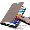 Miniatyrbild 1 av 4: Cadorabo Skal Samsung Galaxy S5 / S5 NEO OSYNLIG MAGNETISKT STÄNGNING Fodral Cover stödjer Ställ kortfack