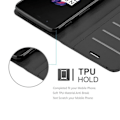 Miniatyrbild 3 av 4: Fodral - CADORABO - OnePlus 5 - Konstläder - Stativfunktion - 3 kortfack Svart
