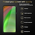 Miniatyrbild 2 av 4: Helskärmsskydd för Nokia 3.4 - CADORABO - Härdat glas - Reptålig Transparent med svart