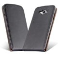 Miniatyrbild 2 av 4: Cadorabo Flip Style Fodral för Samsung Galaxy J7 (5) 2015 DESIGN Etui Hölster i Syntetiskt Läder SLÄT SVART AV JET