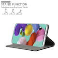 Miniatyrbild 3 av 4: Coque - CADORABO - Samsung Galaxy A51 5G - Grå Svart - Simil läder - Ställfunktion MÖRKGRÅ