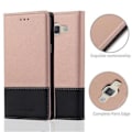 Miniatyrbild 2 av 4: Samsung Galaxy A5 2015 (5) Fodral i SVART ROSA från Cadorabo (LÄDER-Faux Läder COMBI Design) Helt skyddsfodral med