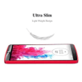 Miniatyrbild 3 av 4: LG G3 Fodral - CADORABO - Frosty Red - FROSTY Design - Ultra Slim Bumper Case Röd