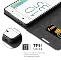Miniatyrbild 3 av 4: Sony Xperia E5-fodral i KAFFEBRUNT från Cadorabo (INVISIBLE MAGNETIC CLOSURE Design) Helt skyddsfodral med flipflik