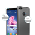 Miniatyrbild 4 av 4: Cadorabo Fodral fungerar med Huawei P SMART - Enjoy 7S i METALLIC GREY - Stötsäkert och reptåligt TPU silikonskydd - Ultra