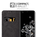 Miniatyrbild 4 av 4: Coque för Samsung Galaxy S20 ULTRA - CADORABO - Svart Brun - Syntetläder - Magnetisk stängning - Ställfunktion SVART BRUNT