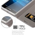 Miniatyrbild 3 av 4: NOKIA LUMIA 950 XL FODRAL I LJUSGRÅ BRUN BY CADORABO (TYG-PU DESIGN) FULLSTÄNDIG SKYDDSFODRAL MED LOCK