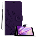 Miniatyrbild 1 av 4: Coque - CADORABO - Huawei MATE 9 LITE / GR5 2017 / Honor 6X - Similskinn - Blommig - Magnetisk Mörklila blommig