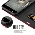 Miniatyrbild 3 av 4: Wiko U FEEL PRIME Fodral i APPLE RED från Cadorabo (INVISIBLE MAGNETIC CLOSURE Design) Helt skyddsfodral med